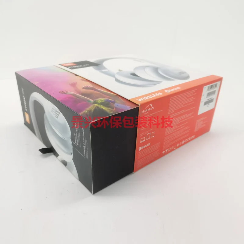 翻盖盒头戴式无线蓝牙耳机包装彩盒印刷，包装案例图片